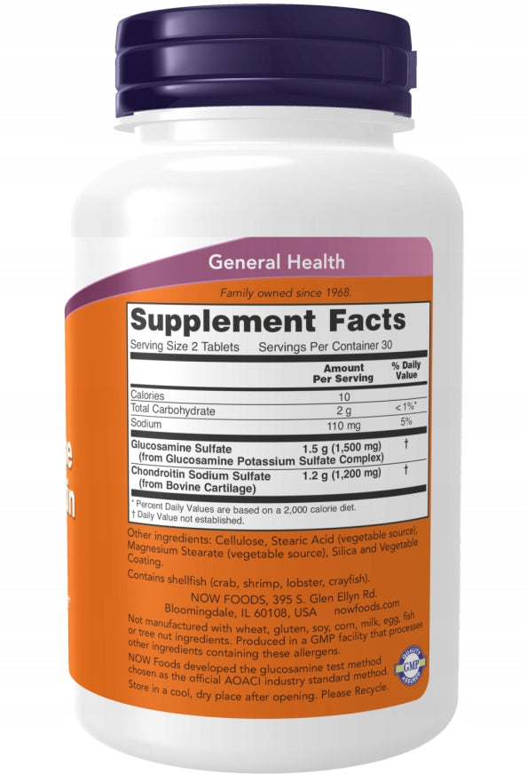 NOW Foods Glucosamine & Chondroitin 240 tablets GLUCOSAMINE CHONDROITIN EAN (GTIN) 733739032447