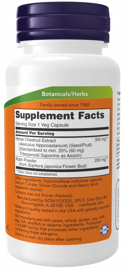 NOW Foods Horse Chestnut CHESTNUT EXTRACT 300mg ROUTINE 90k EAN (GTIN) 733739047137