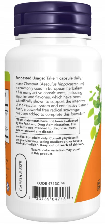 NOW Foods Horse Chestnut CHESTNUT EXTRACT 300mg ROUTINE 90k Manufacturer code 733739047137