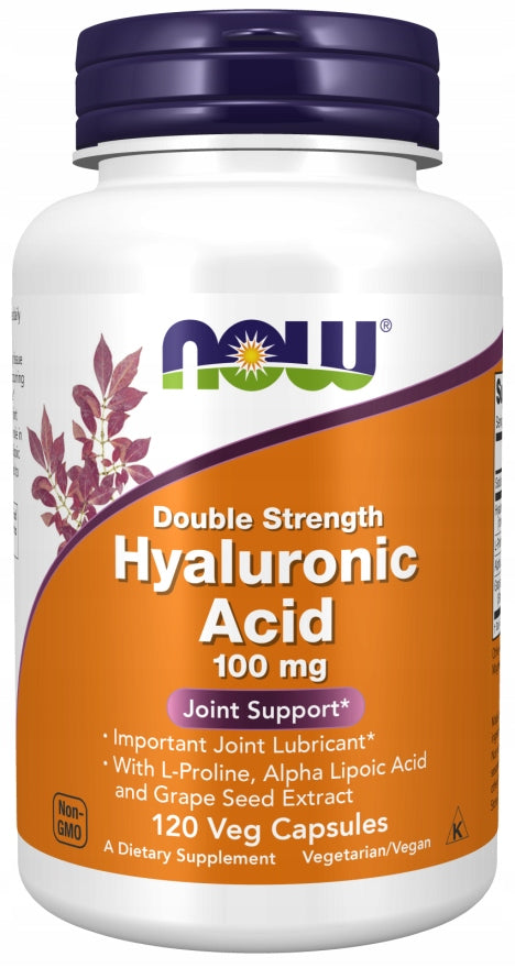 NOW Foods Hyaluronic Acid 100mg Hyaluronic Acid JOINTS SKIN VEGE 120k