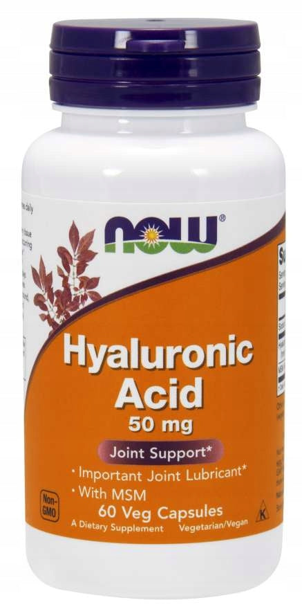 NOW Foods Hyaluronic Acid 50mg + MSM for joints 60 vegg caps Brand Now foods