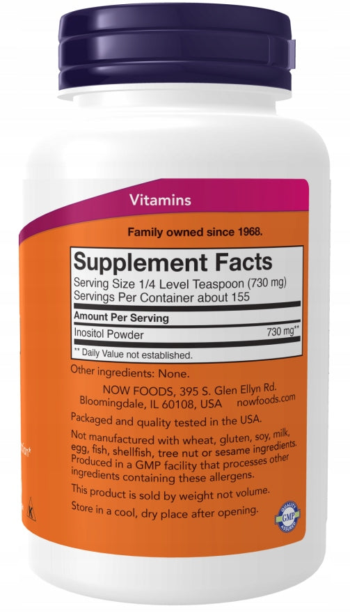 NOW Foods Inositol Powder 113g Vitamin B8 Stress Cholesterol Hair EAN (GTIN) 733739005274