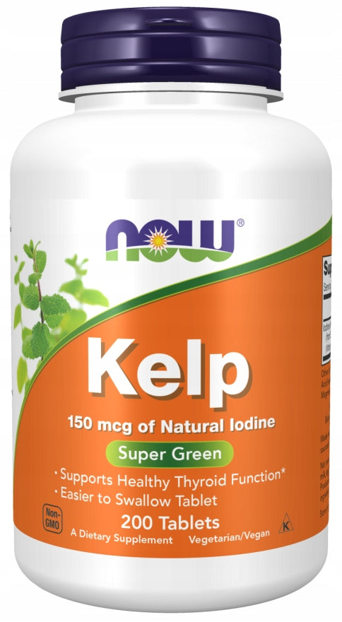 NOW Foods Kelp 150mcg ALGAE EXTRACT IODINE THYROID GLAND NERVOUS SYSTEM 200tab Brand Now foods