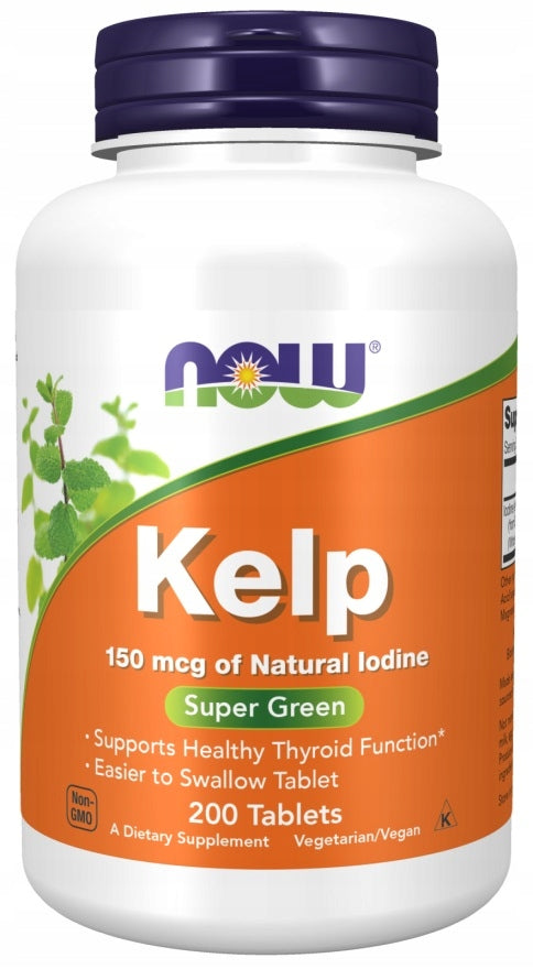 NOW Foods Kelp 150mcg ALGAE EXTRACT IODINE THYROID GLAND NERVOUS SYSTEM 200tab