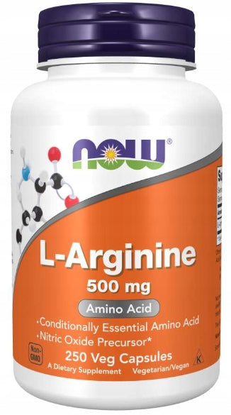 NOW Foods L-Arginine 500 mg Arginine Pump Mass USA 250k Brand Now foods