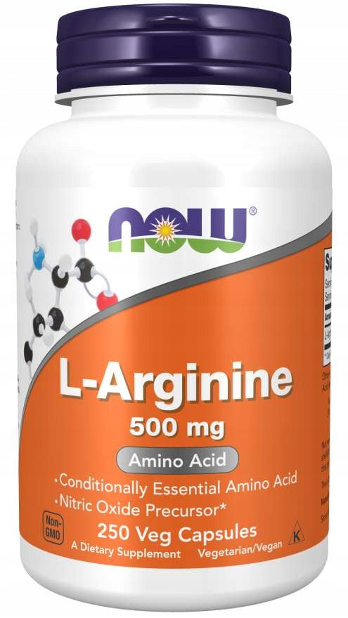 NOW Foods L-Arginine 500 mg Arginine Pump Mass USA 250k