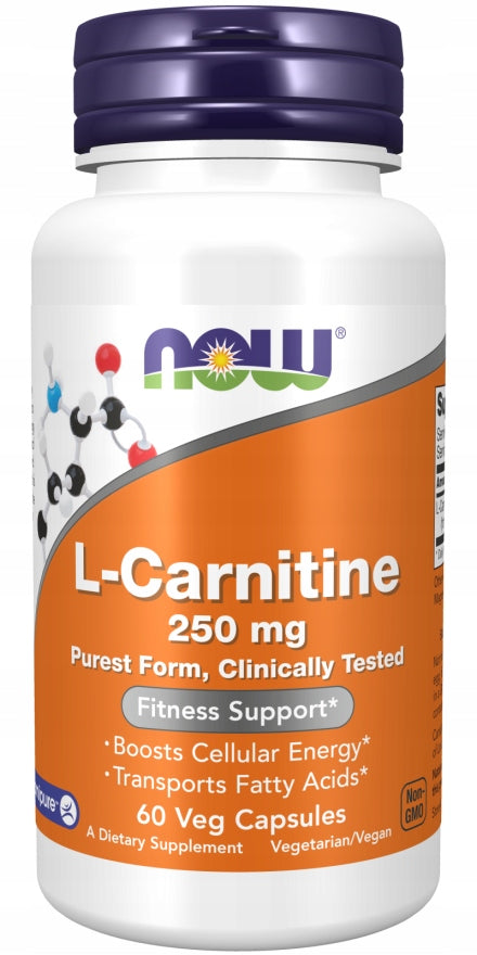 NOW Foods L-Carnitine 250mg CARNITINE MUSCLES FAT BURNING VEGE 60caps