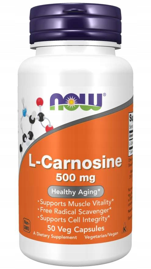 NOW Foods L-Carnosine L - Carnosine 500mg JOINT REGENERATION 50caps