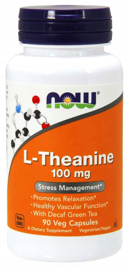 NOW Foods L-Theanine 100mg THEANINE GREEN TEA CONCENTRATION STRESS 90k Manufacturer code ZDR000363