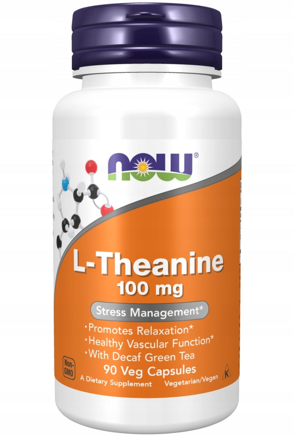 NOW Foods L-Theanine 100mg THEANINE GREEN TEA CONCENTRATION STRESS 90k