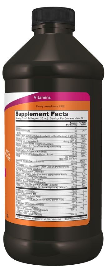 NOW Foods Liquid Multi FOREST FRUIT 473 ml VITAMINS MINERALS Brand Now foods