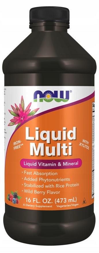 NOW Foods Liquid Multi FOREST FRUIT 473 ml VITAMINS MINERALS