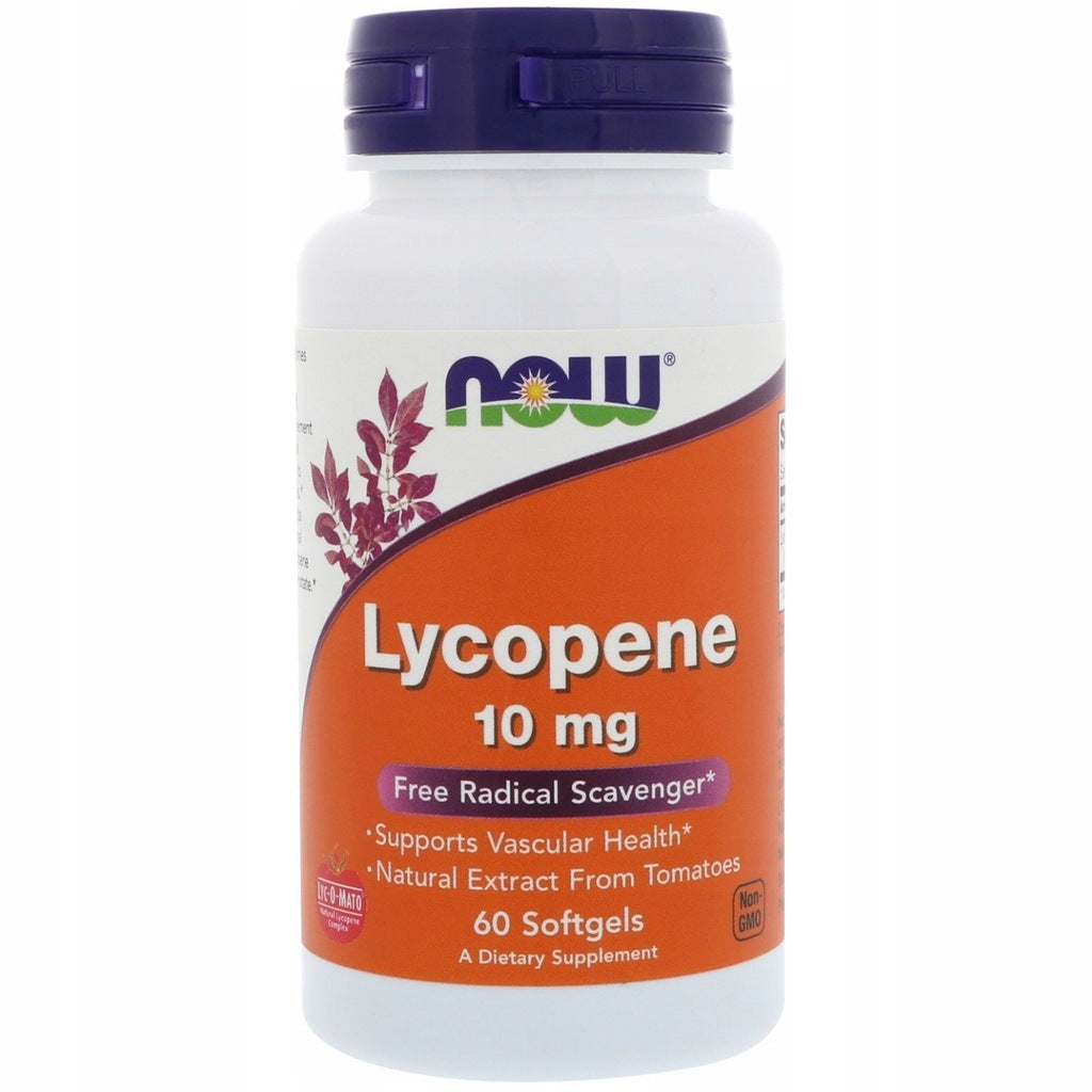 NOW Foods Lycopene 10mg TOMATO EXTRACT Lycopene CIRCULATION 60 softgels EAN (GTIN) 733739030603