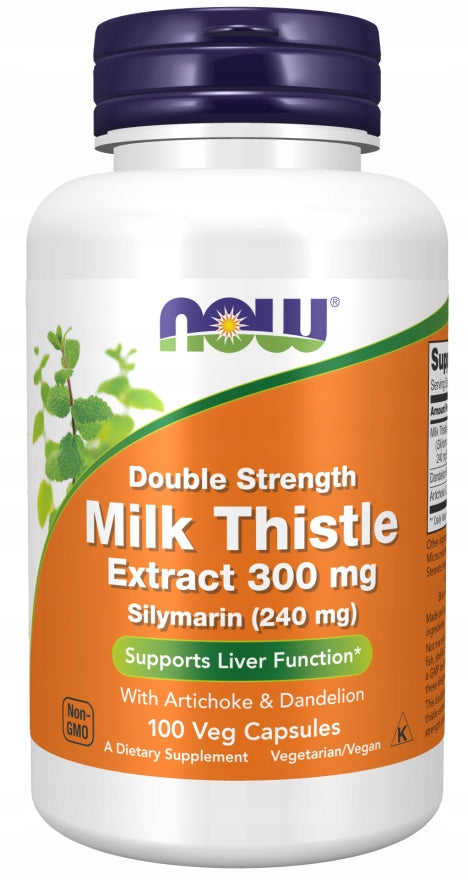 NOW Foods MILK THISTLE 300mg Dandelion 100mg Artichoke 50mg 100 vegekaps
