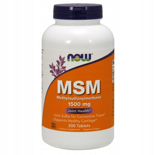 NOW Foods MSM Methylsulphonylmethane 1500mg ORGANIC SULFUR JOINTS 200tab