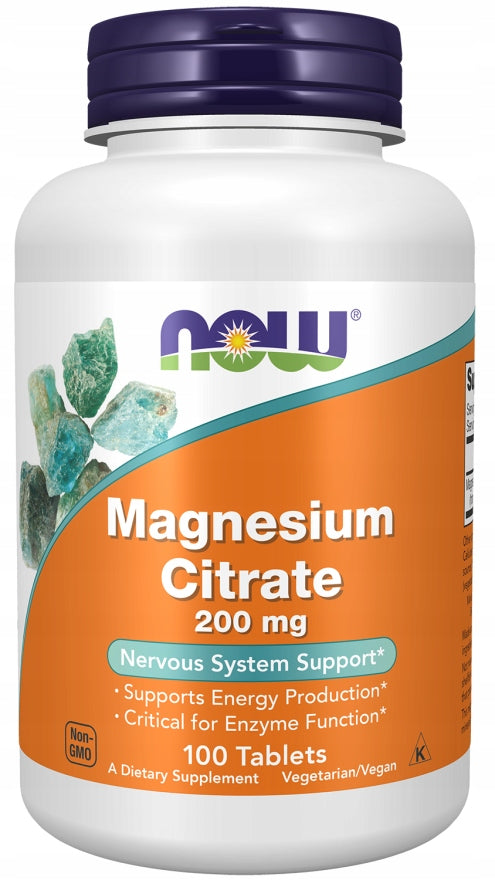 NOW Foods Magnesium Citrate 200 mg 100 tablets MAGNESIUM CITRATE