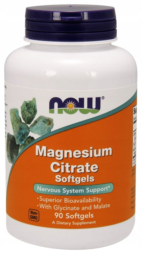 NOW Foods Magnesium Citrate CITRATE MAGNESIUM FATIGUE NERVOUS SYSTEM 90caps Manufacturer code 733739012975