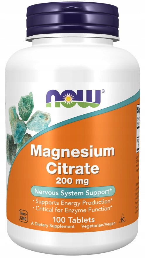 NOW Foods Magnesium Citrate Contractions 200mg 100tab