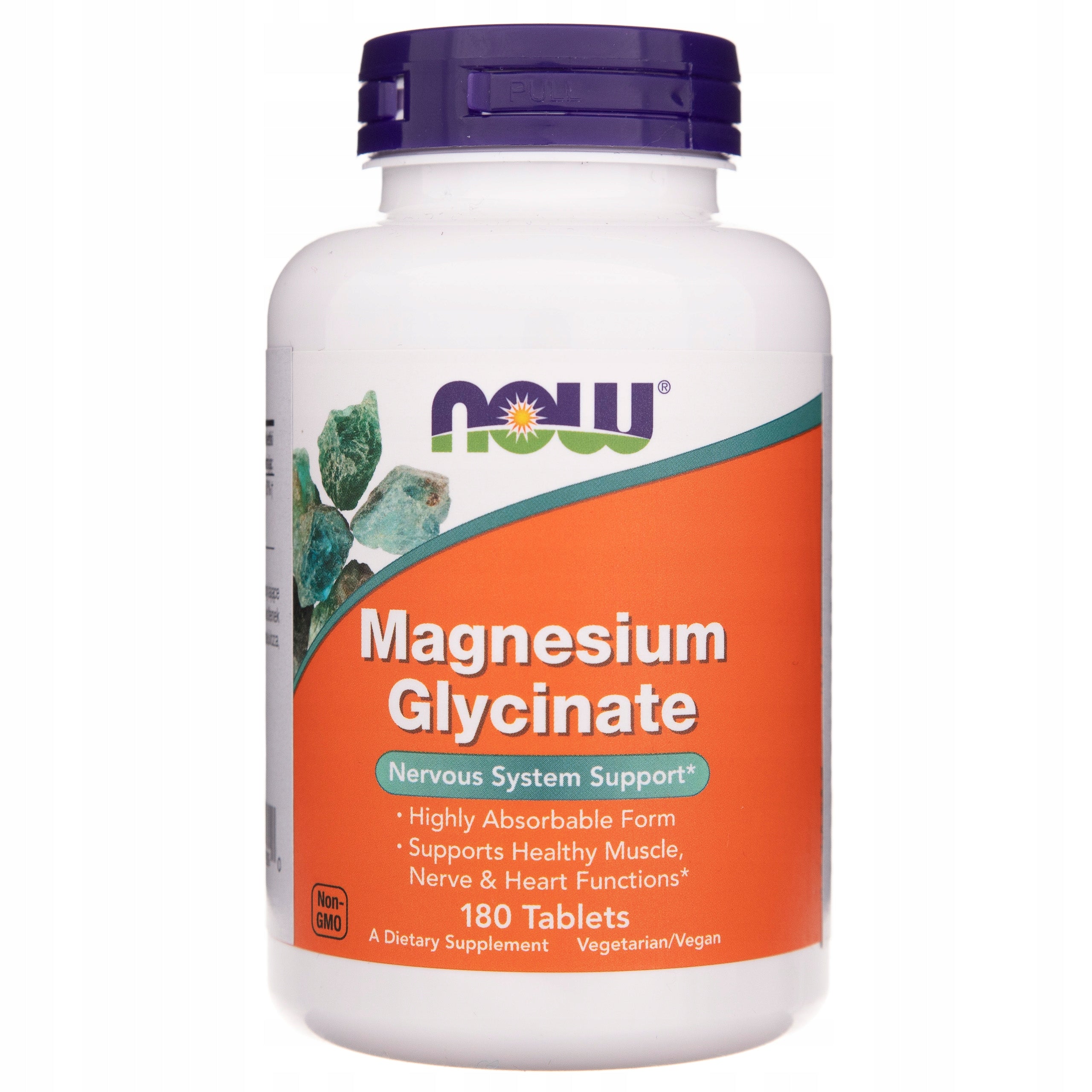 NOW Foods Magnesium Glycinate Albion Contractions MAGNESIUM DIGLYCINATE 100mg 180 tab EAN (GTIN) 733739012890