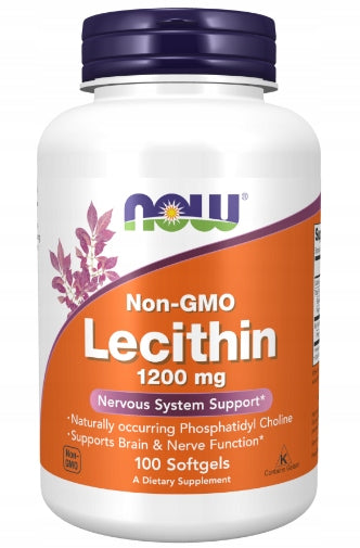 NOW Foods Natural Soy Lecithin Phosphatidylcholine Non-GMO 1200mg 100k Brand Now foods