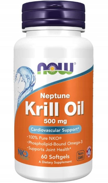 NOW Foods Neptune Krill Oil 500mg KRILL OIL OMEGA HEART 60caps Brand Now foods