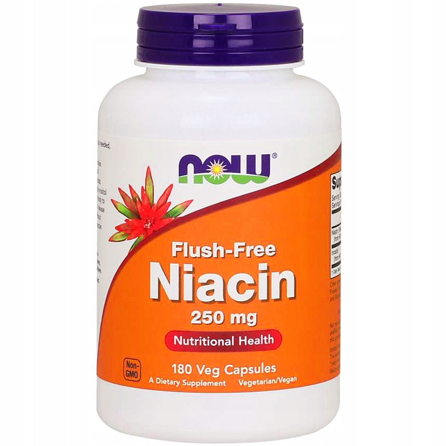 NOW Foods Niacin 250mg Niacin without 'flush' effect Wit. B3 PP Tired 180k EAN (GTIN) 733739004840
