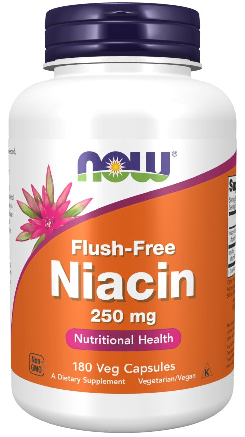 NOW Foods Niacin 250mg Niacin without 'flush' effect Wit. B3 PP Tired 180k