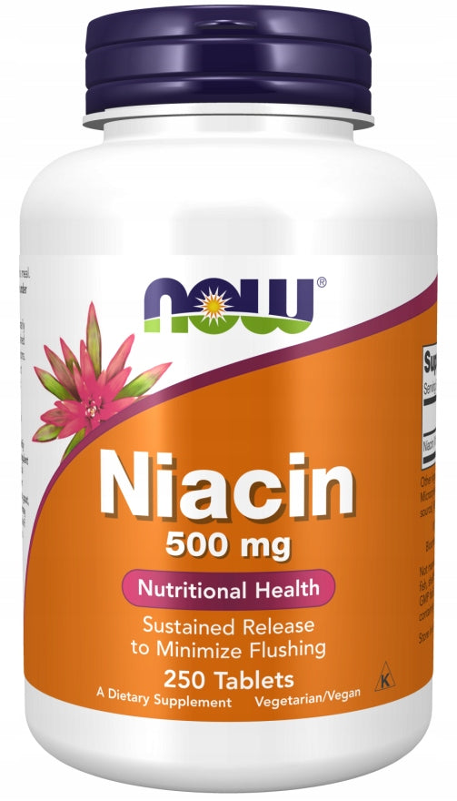 NOW Foods Niacin 500mg Niacin Wit. B3 PP Tired Sleep 250t