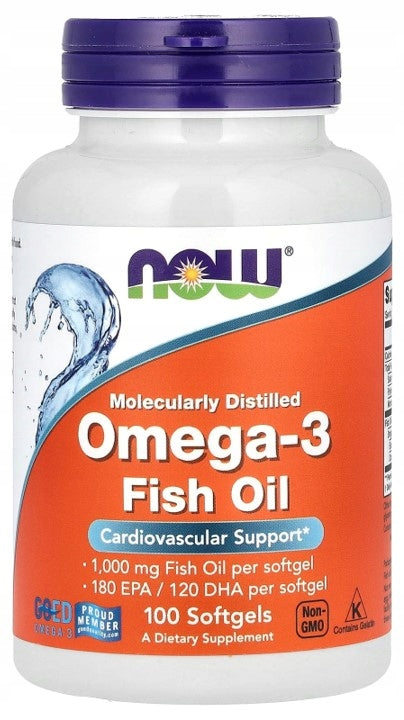 NOW Foods - Omega 3 | EPA / DHA | fish oil - 1000 mg | 100 kaps.