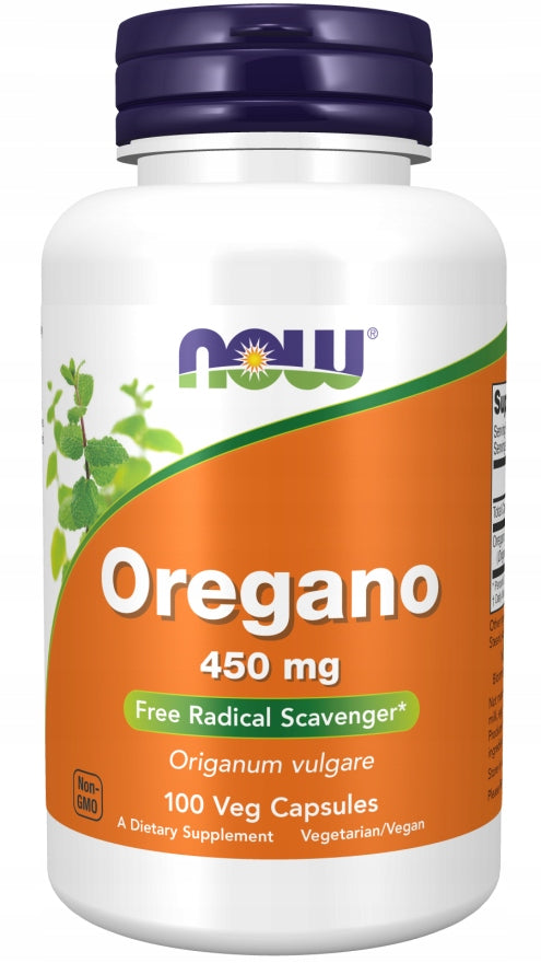 NOW Foods Oregano 450mg IMMUNITY GUT SYSTEM VEGE 100caps