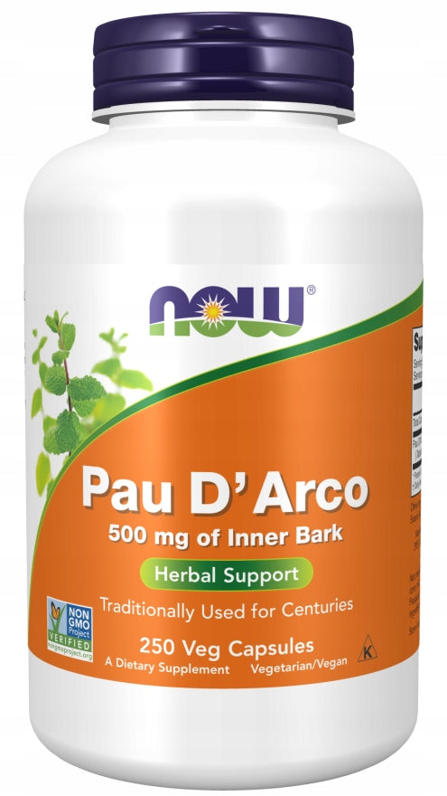 NOW Foods PAU D'ARCO LaPacho PAU DARCO Intestine Constipation Parasites 500mg 250k