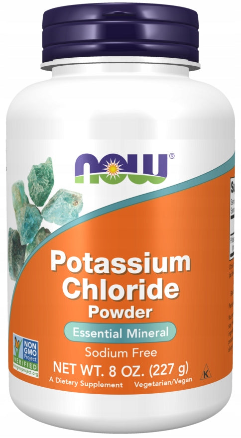NOW Foods Potassium Chloride POTASSIUM CHLORIDE CONTRACTIONS POWDER 227g