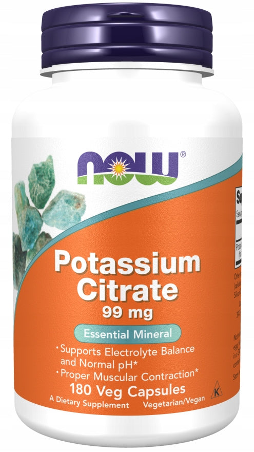 NOW Foods Potassium Citrate 99mg POTASSIUM CITRATE HEART POTASSIUM 180k