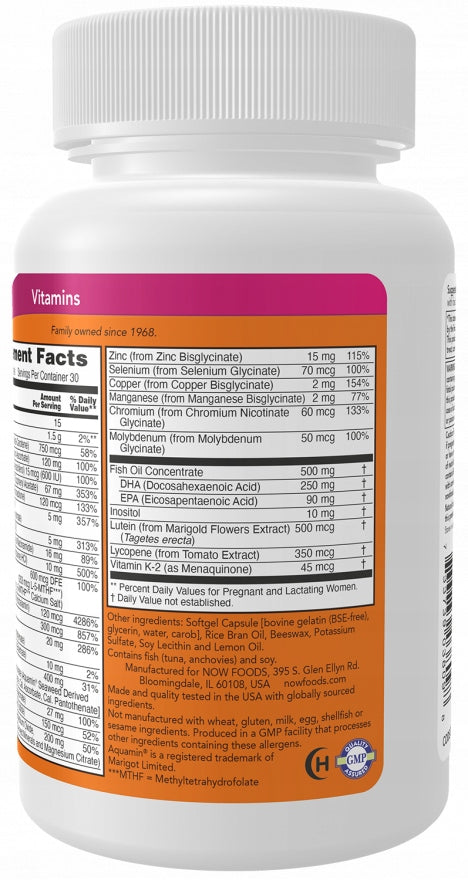 NOW Foods Prenatal Gels + DHA 180 capsules PRENATAL OMEGA-3 ACIDS Expiration date at least six months from the date of purchase
