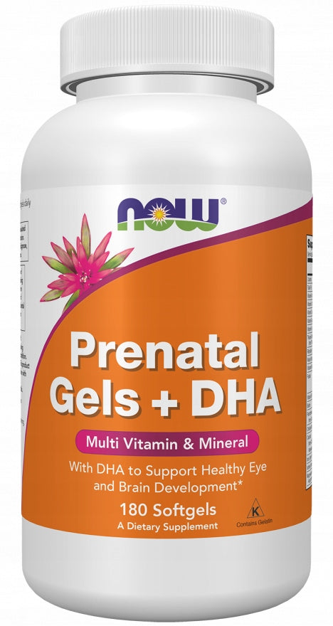 NOW Foods Prenatal Gels + DHA 180 capsules PRENATAL OMEGA-3 ACIDS