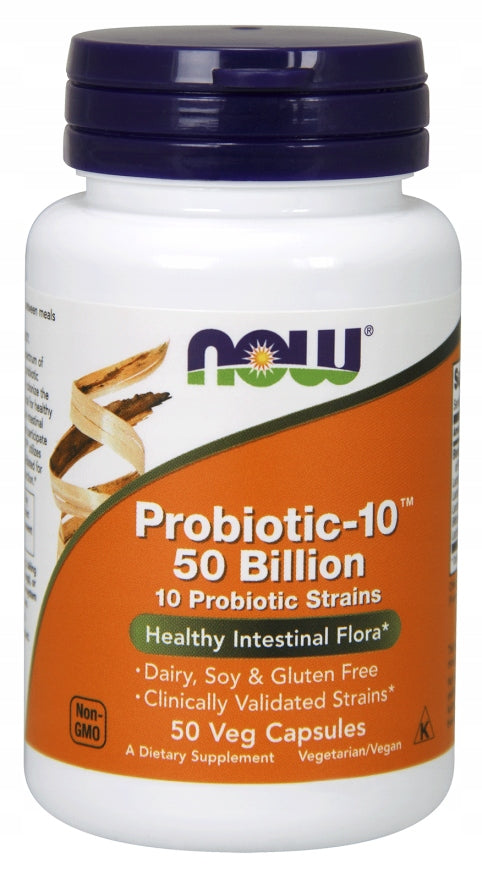 NOW Foods Probiotic-10 PROBIOTIC 10 STRAINS 50 BILLION DIGESTION VEGE 50 Manufacturer code 733739029287