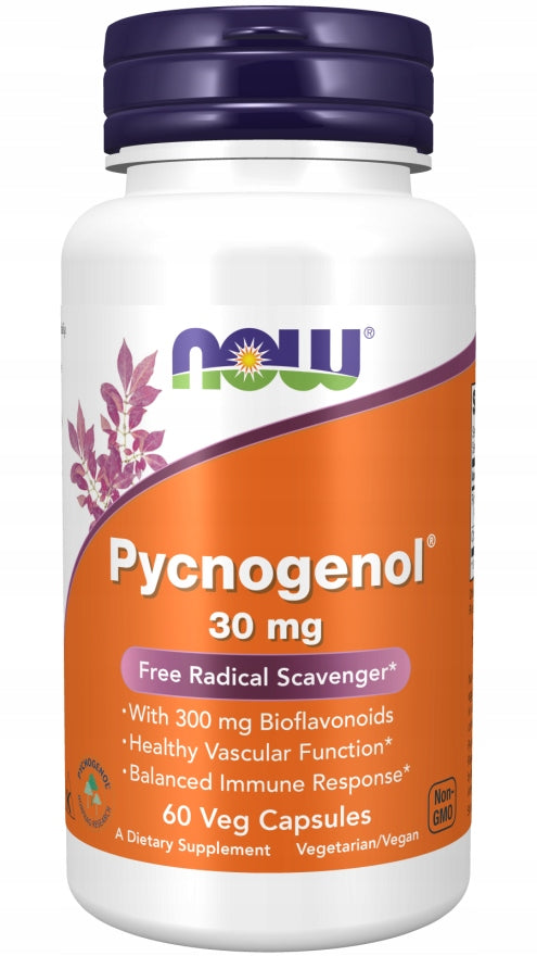 NOW Foods Pycnogenol 30mg PINE BARK ANTIOXIDANT CIRCULATION VEGE 60caps