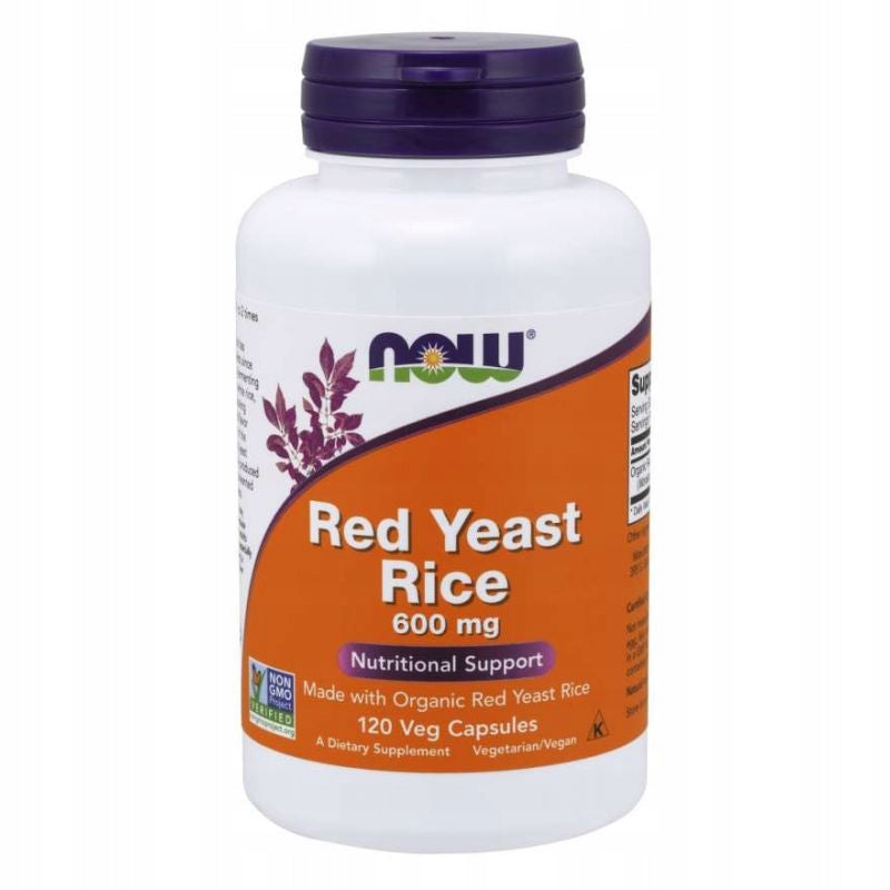 NOW Foods Red Yeast Rice Red Rice 600mg CIRCULATION CHOLESTEROL 120caps Manufacturer code 733739035011