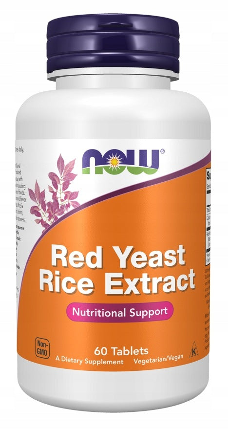 NOW Foods Red Yeast Rice Red Rice Extract 10:1 1200mg CHOLESTEROL 60t