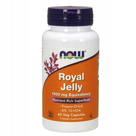NOW Foods Royal Jelly 1500mg ROYAL JELLY VEGE 60 Manufacturer code NOW315