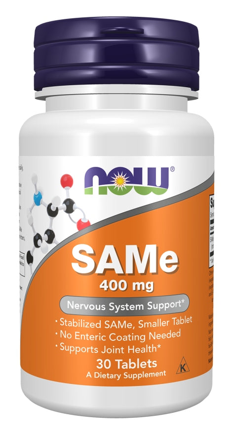NOW Foods SAMe 400 mg 30 tablets S-adenosil L-methionine