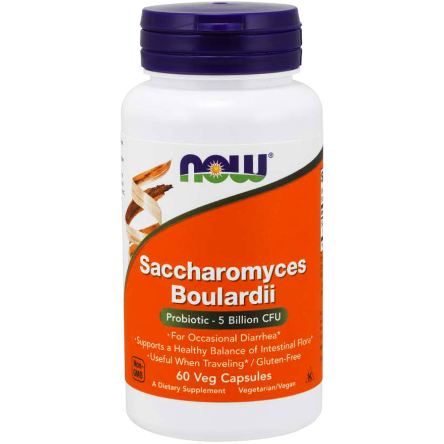 NOW Foods Saccharomyces Boulardii 10mld CFU PROBIOTIC DIGESTION VEGE 60caps Manufacturer code 733739029348