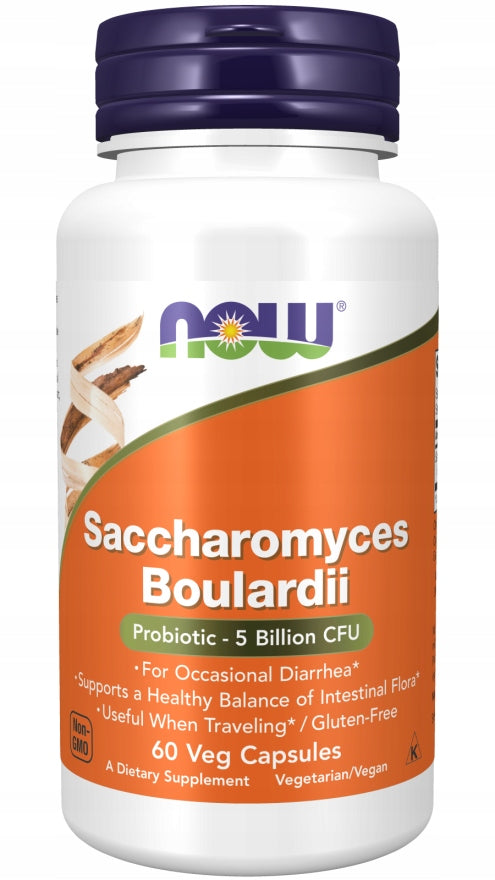 NOW Foods Saccharomyces Boulardii 10mld CFU PROBIOTIC DIGESTION VEGE 60caps