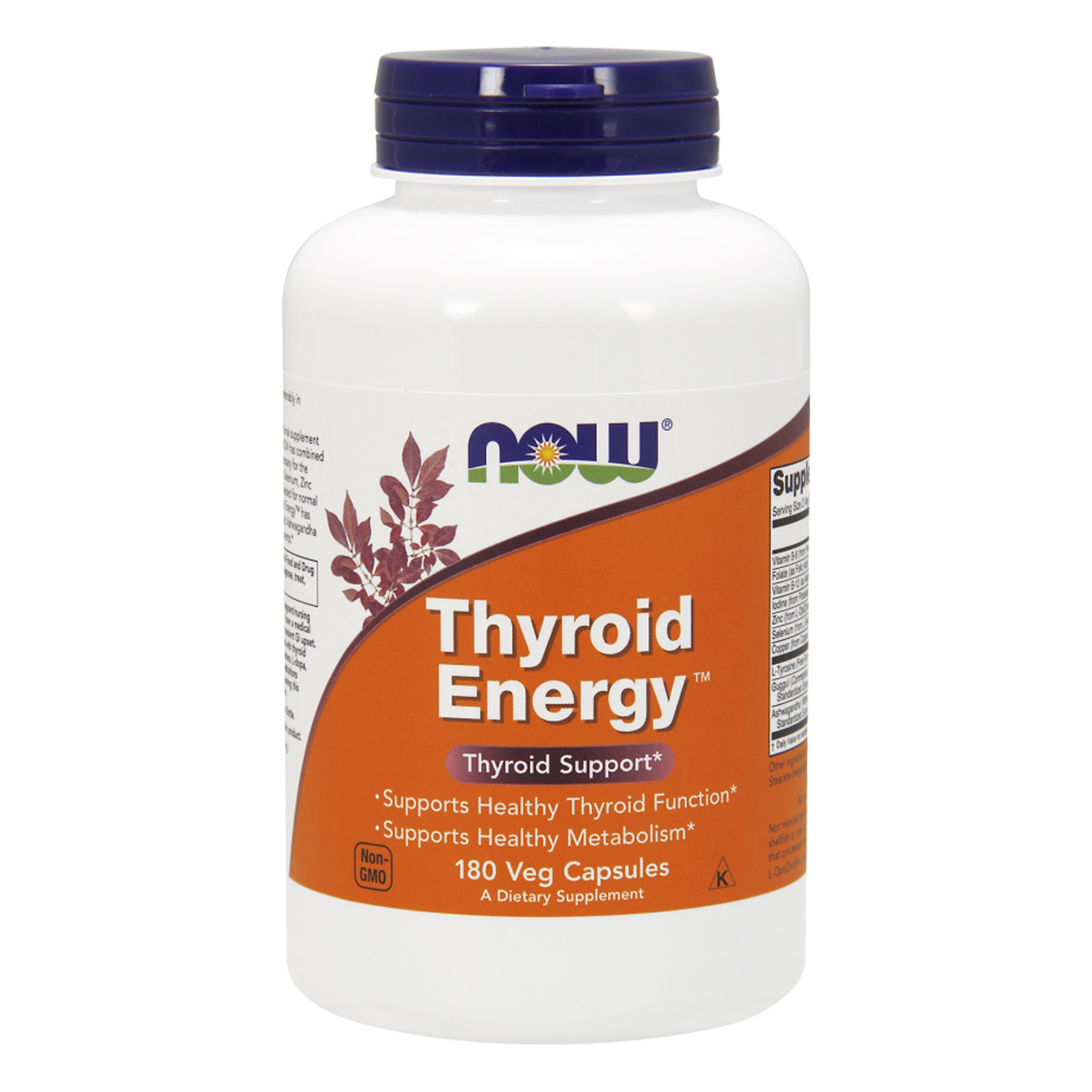 NOW Foods Thyroid Energy B-12 L-Tyrosine Zinc Selenium Copper Ashwaghanda 180k Manufacturer code ZDR000432