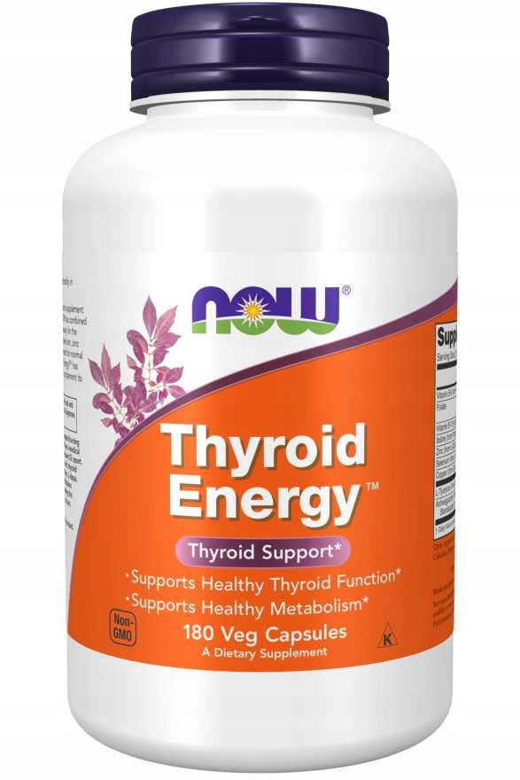 NOW Foods Thyroid Energy B-12 L-Tyrosine Zinc Selenium Copper Ashwaghanda 180k