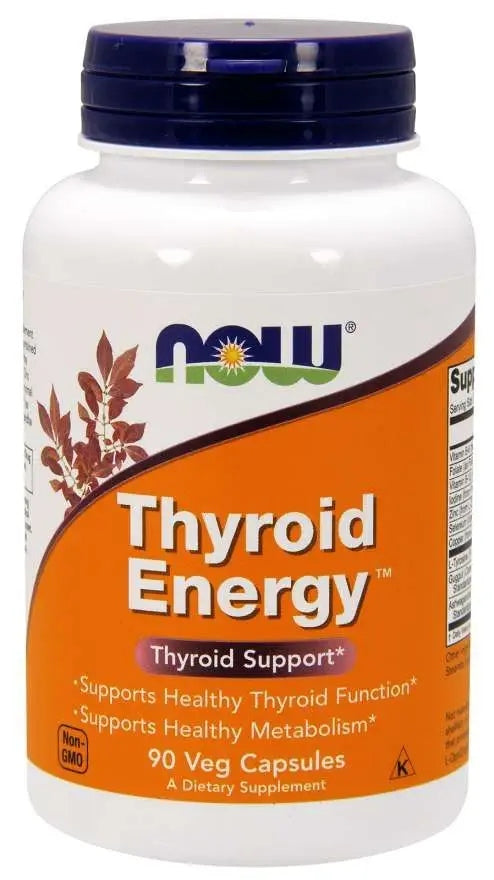 NOW Foods Thyroid Energy B-12 L-Tyrosine Zinc Selenium Copper Ashwaghanda 90caps Manufacturer code 733739033680