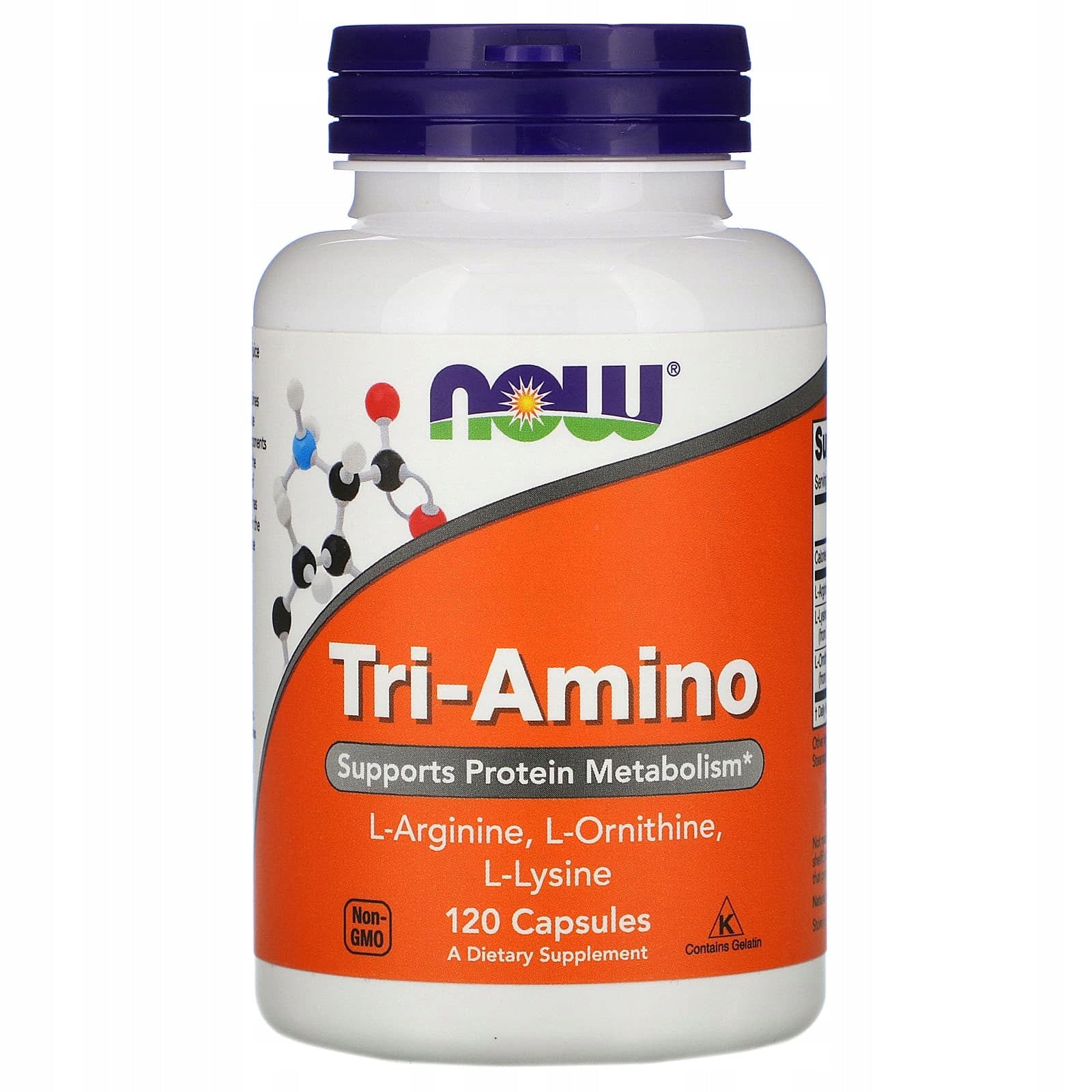 NOW Foods Tri-Amino Arginine Ornithine Lysine Comprehensive BCAA 120 vegg caps Brand Now foods