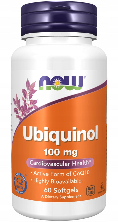 NOW Foods Ubiquinol COENZYME Q10 Kaneka Natural Japanese 100mg 60softgels