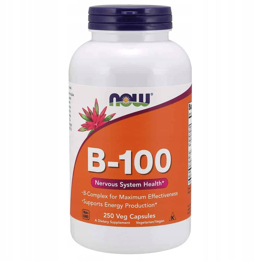 NOW Foods Vitamin B-100 Complex Supports Energy Production Group B 250vcap Manufacturer code NOW0438