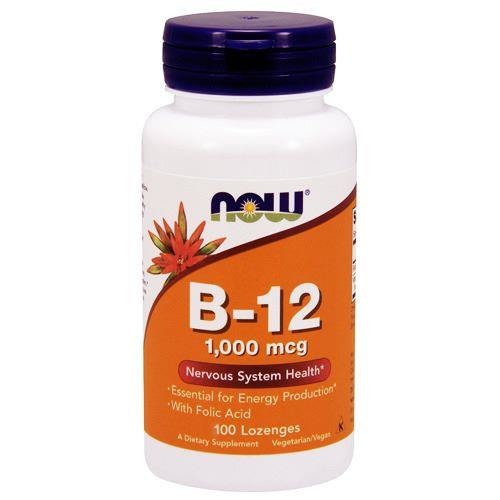 NOW Foods Vitamin B-12 1000mcg Wit.B12 Folic Acid FOR SUCTION 100tab Expiration date not specified